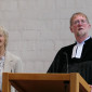 Frau Angelika Hanzlick und Pfarrer Klaus Göldner