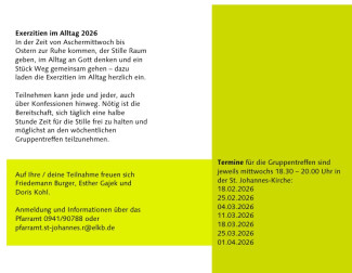 Exerzitien 2026 in St. Johannes