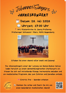 Jahreskonzert JohannesSingers in der Kath. Kirche St. Georg